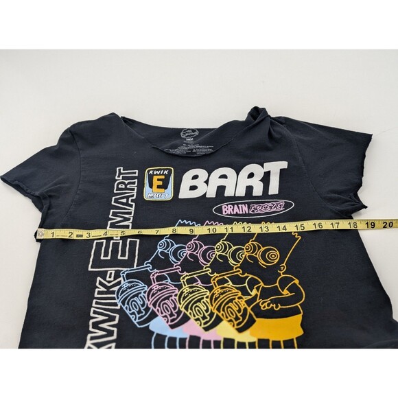 The Simpsons Kwik-E-Mart Distressed Cut up Stained Cropped T-Shirt Size Large - Picture 4 of 8